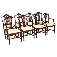Set of Eight Antique Shield Back Dining Chairs