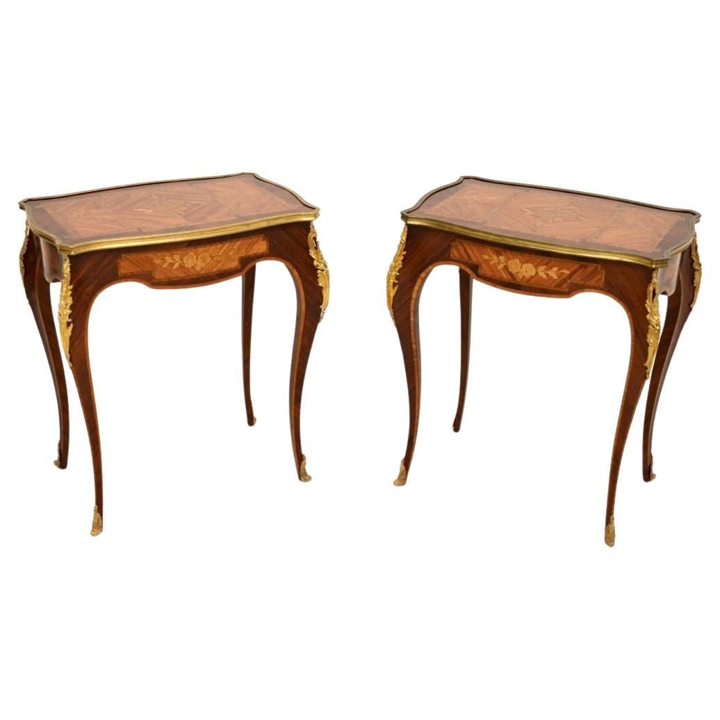 Pair of Antique French Louis XVI Style Side Tables