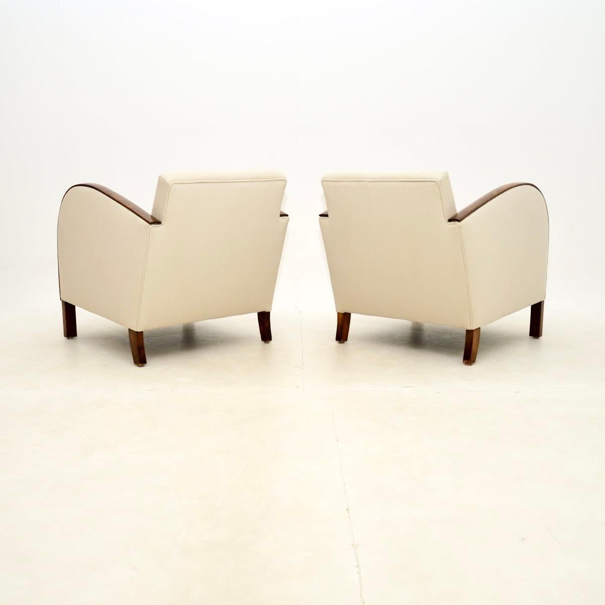 Suédois Paire de fauteuils Art Déco suédois en bouleau satiné en vente