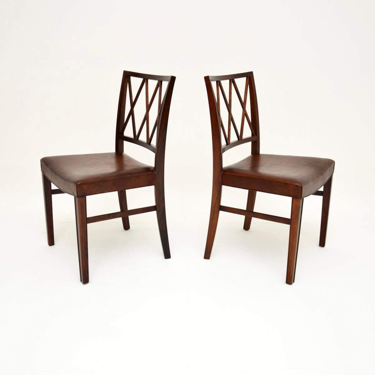Danois Paire de chaises danoises vintage par Ole Wanscher en vente