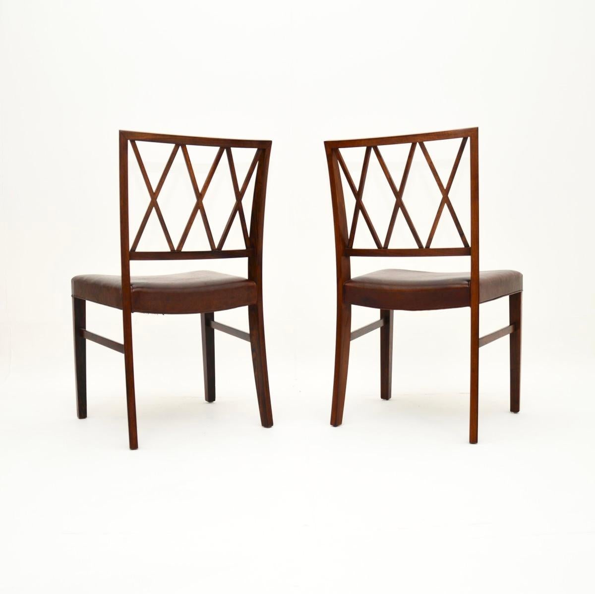 Paire de chaises danoises vintage par Ole Wanscher Bon état - En vente à London, GB