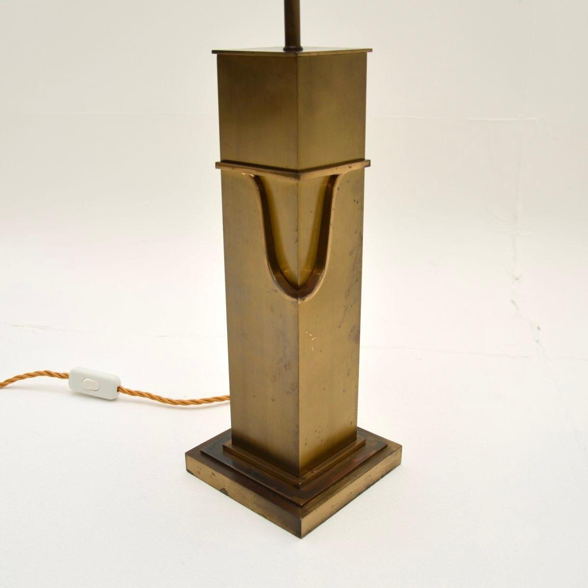 Milieu du XXe siècle Paire de lampes de table en laiton français vintage en vente