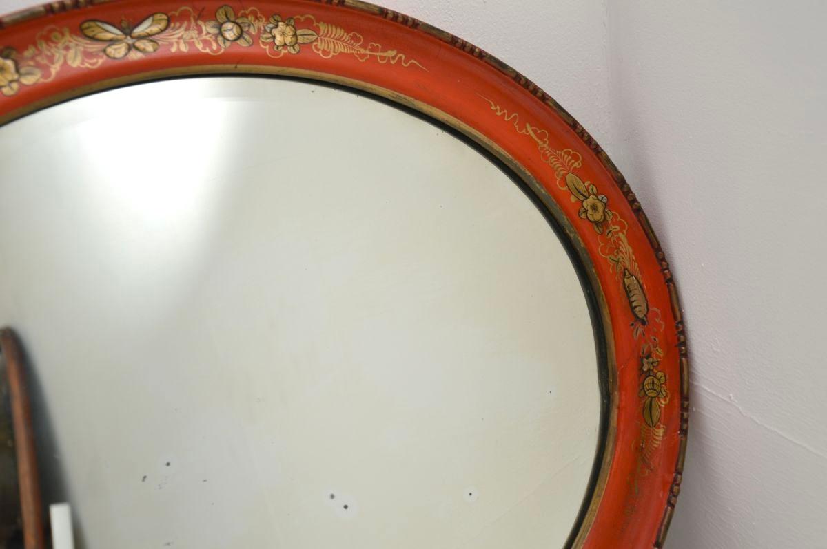 Britannique Miroir chinoiseries laqué ancien en vente