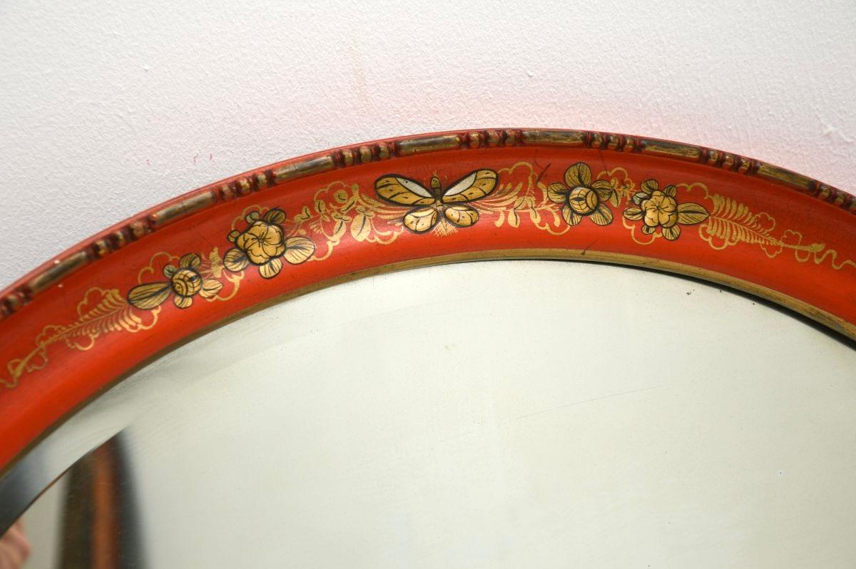 Chinoiseries Miroir chinoiseries laqué ancien en vente