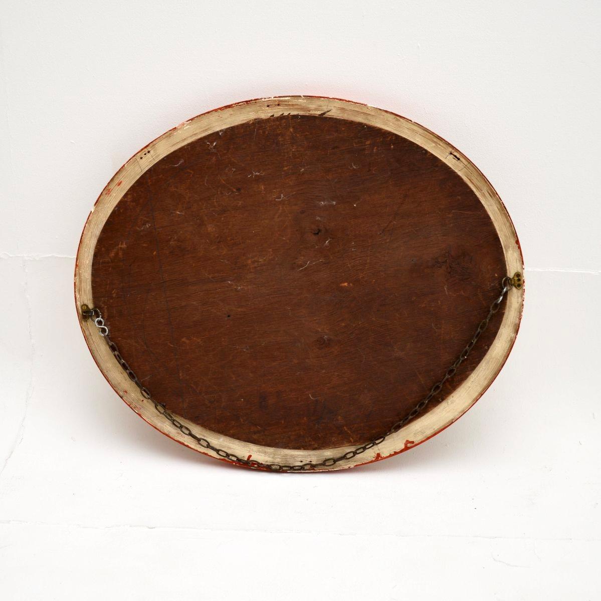 Miroir chinoiseries laqué ancien en vente 2