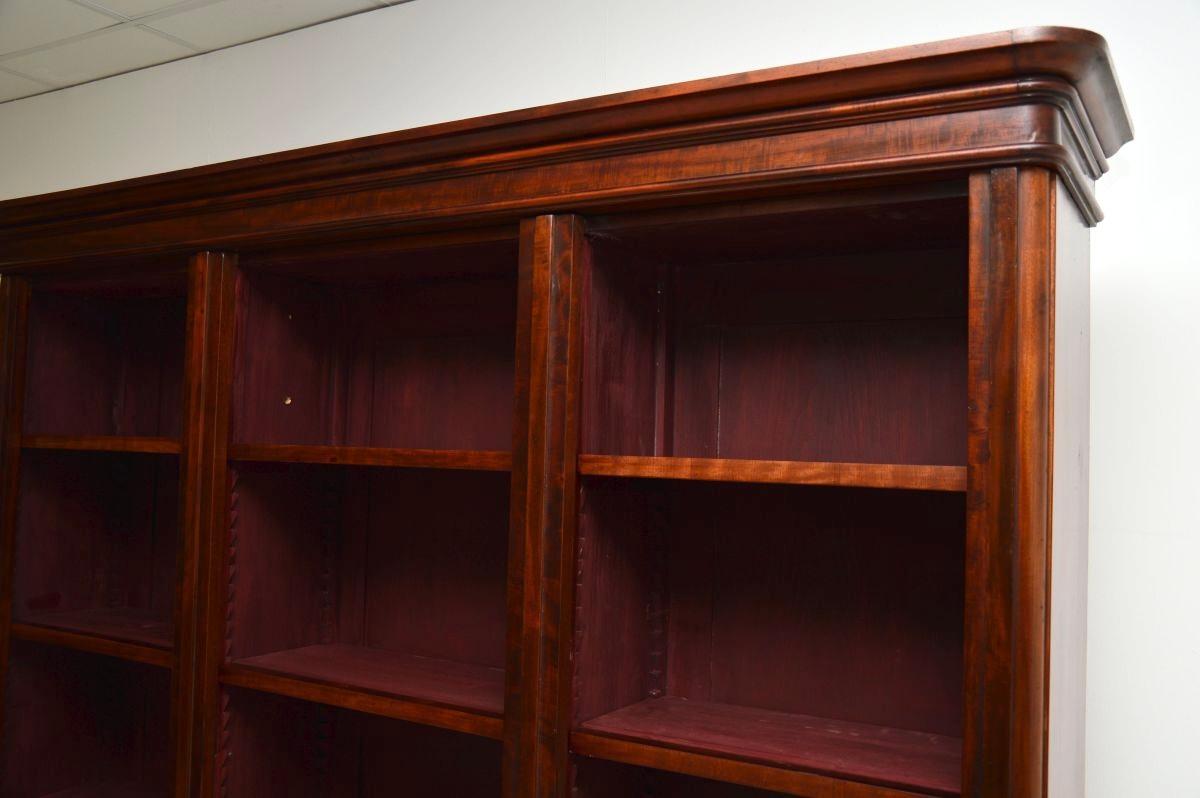 Bois Bibliothèque ouverte victorienne ancienne en vente