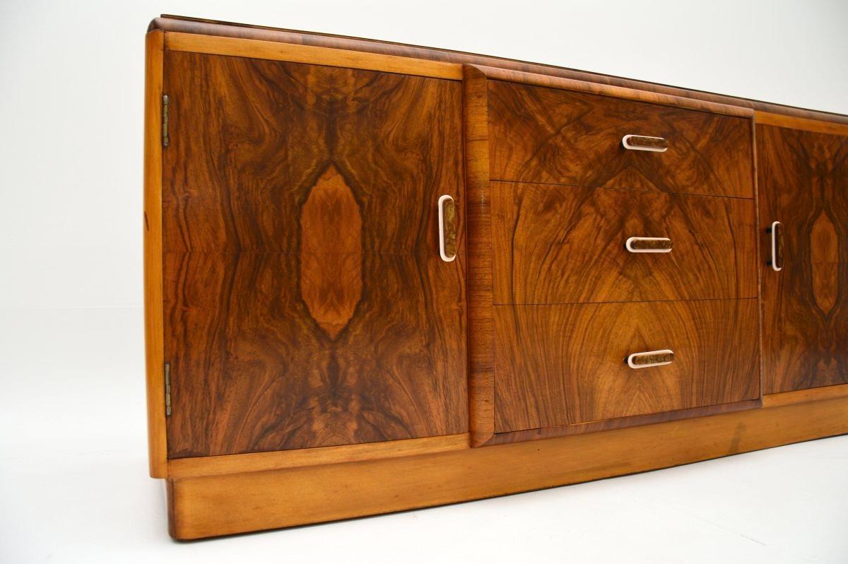 Art Deco Figured Walnut Sideboard For Sale 2