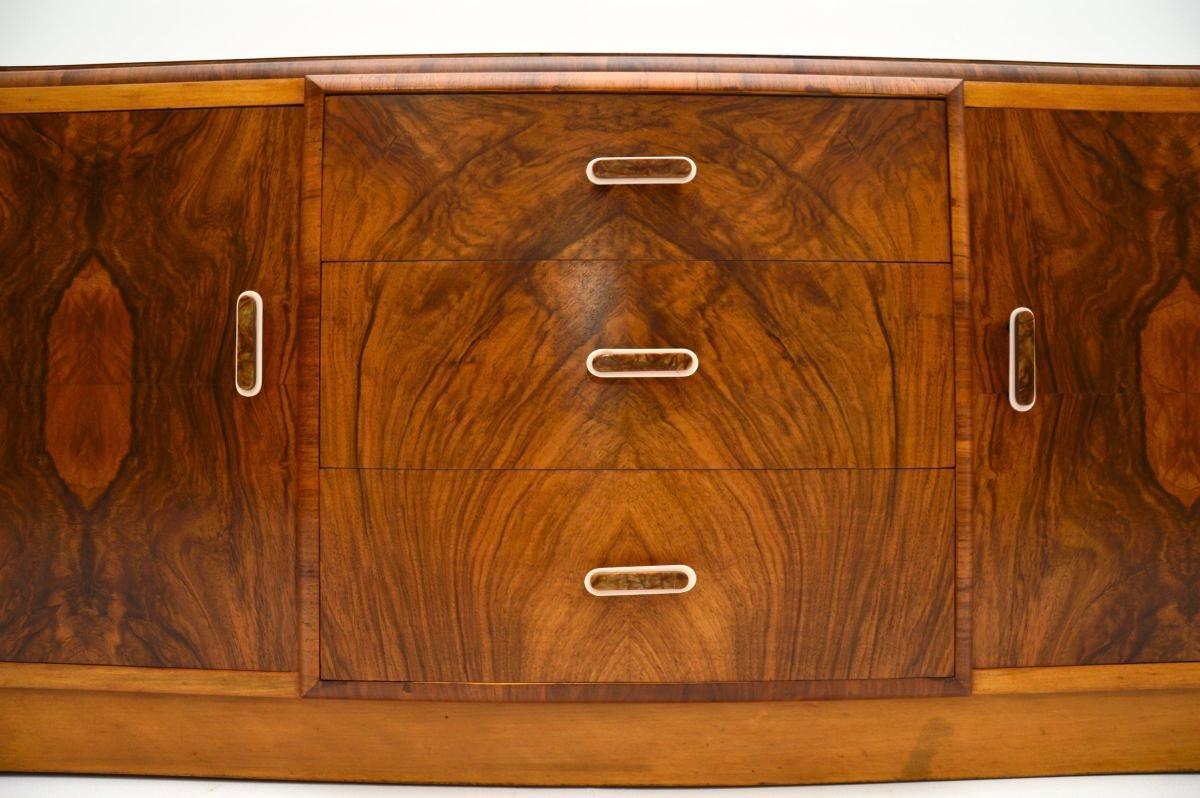 Art Deco Figured Walnut Sideboard For Sale 3