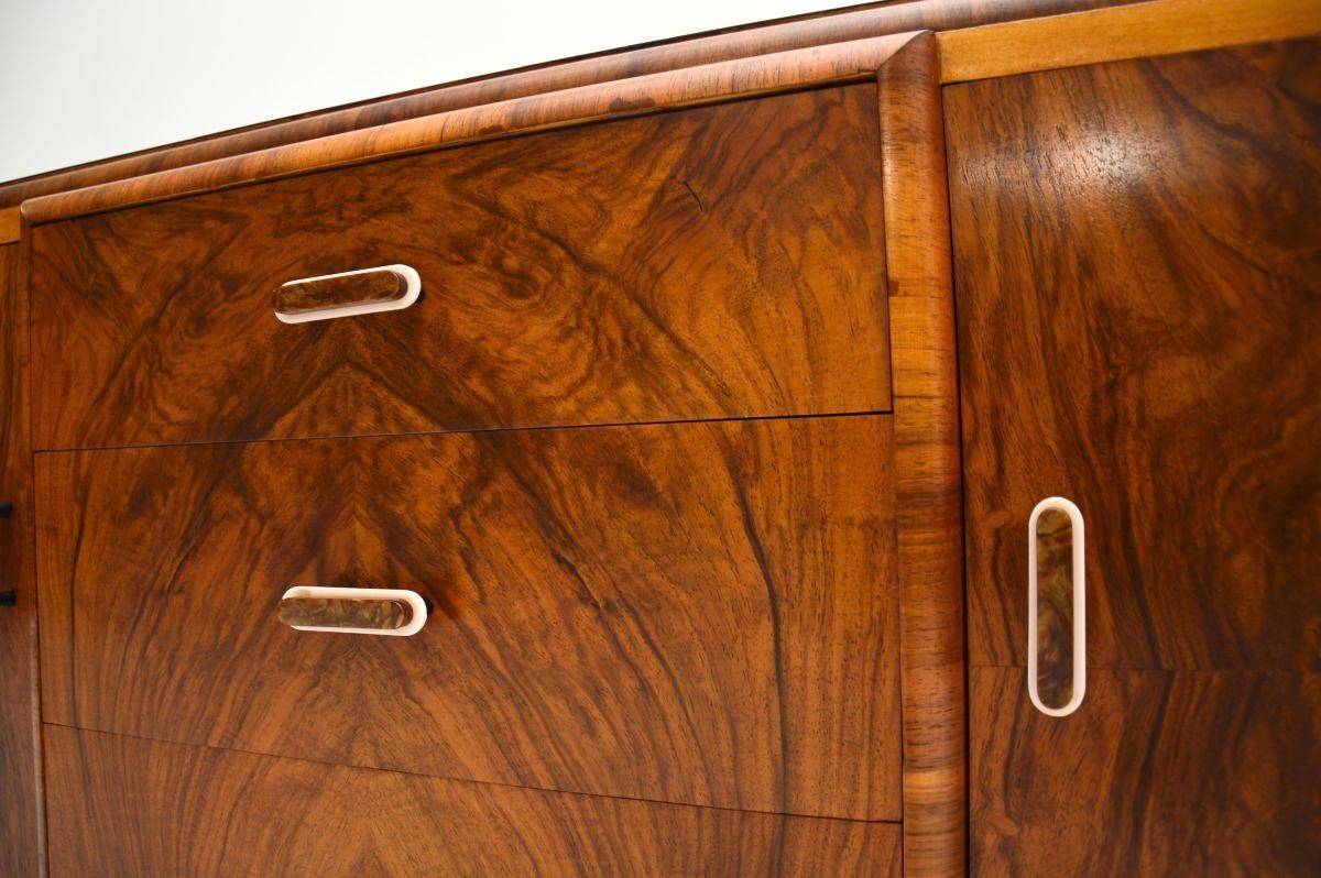 Art Deco Figured Walnut Sideboard For Sale 5