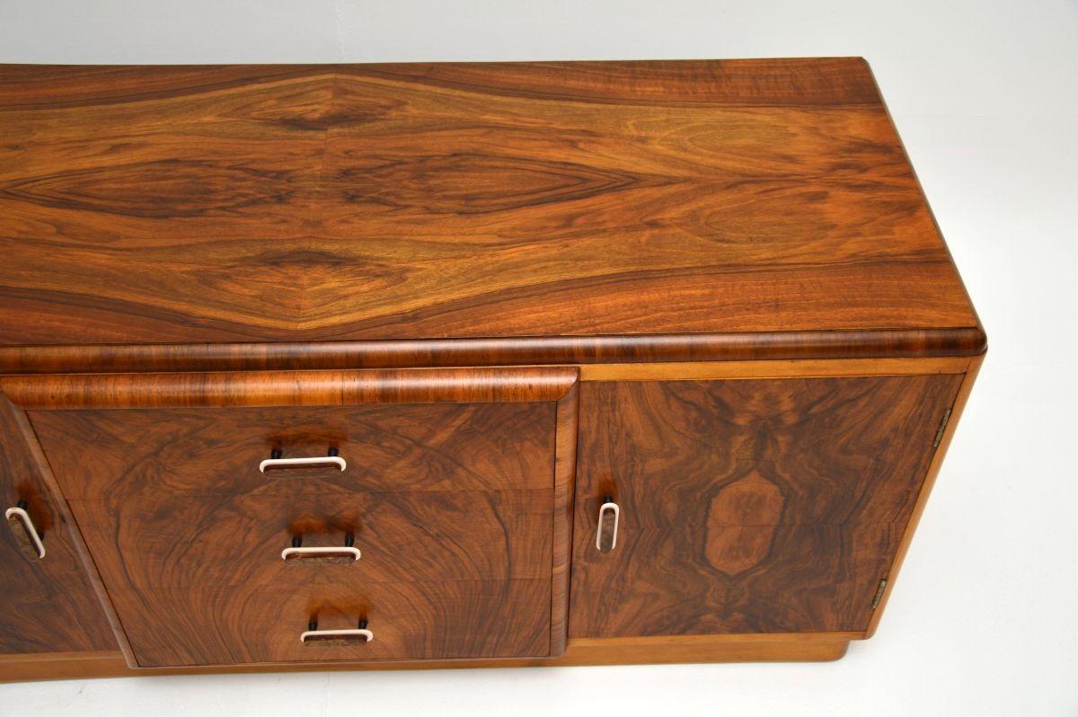 Art Deco Figured Walnut Sideboard For Sale 1