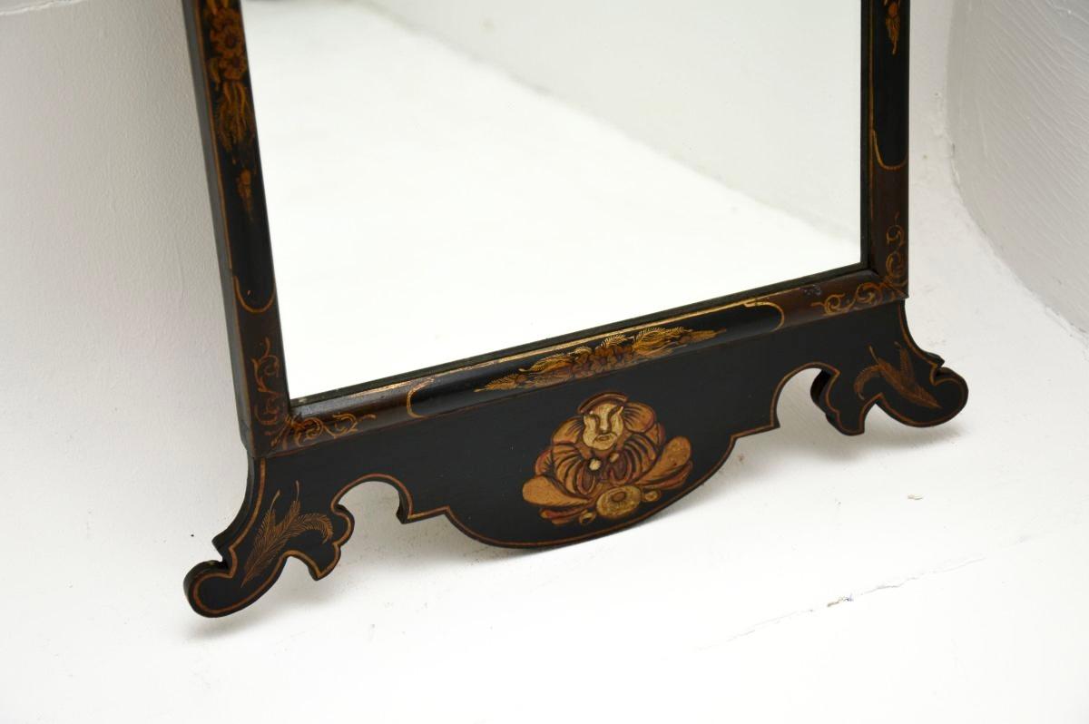 Antique Georgian Period laquered Chinoiserie Mirror Bon état - En vente à London, GB
