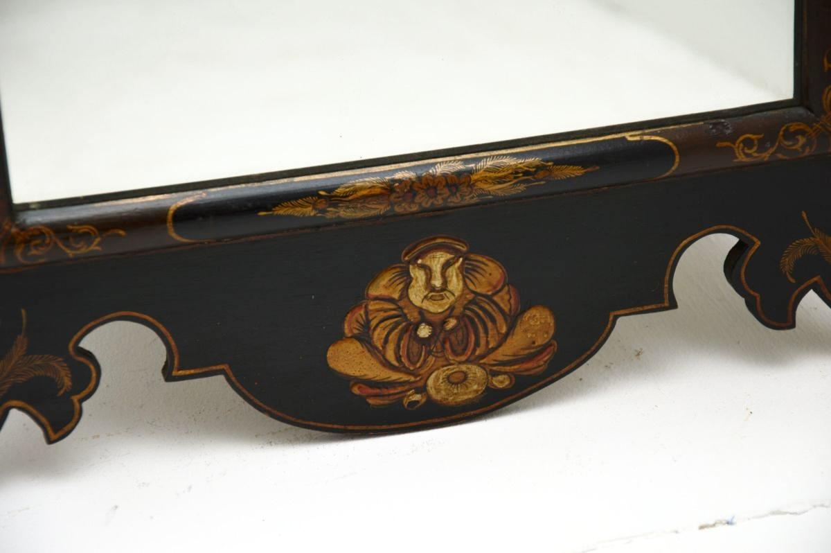 Début du XIXe siècle Antique Georgian Period laquered Chinoiserie Mirror en vente