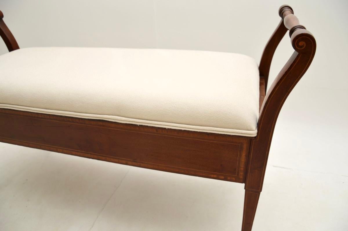 Antique Edwardian Piano Duet Stool For Sale 3
