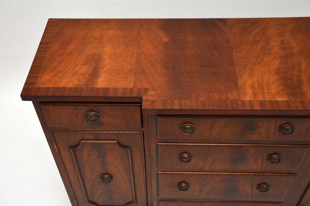 Antique Georgian Style Small Breakfront Sideboard For Sale 2