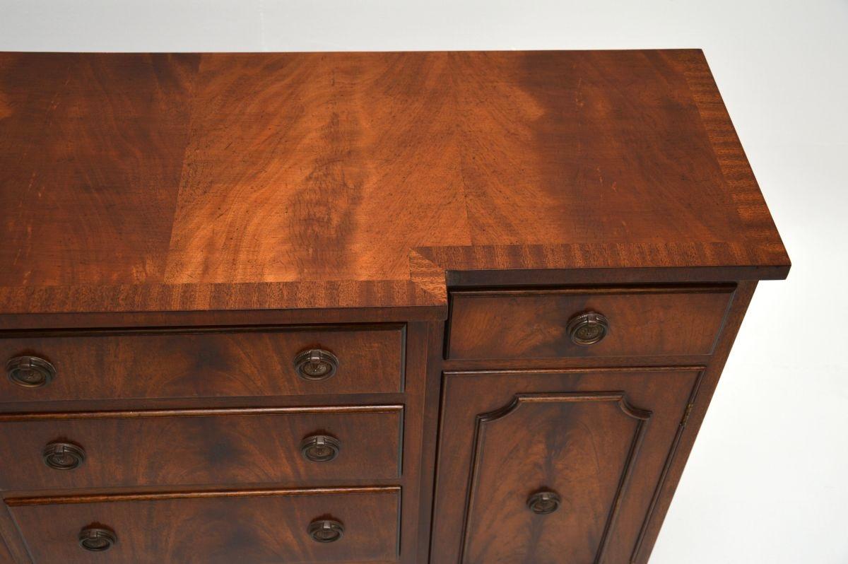 Antique Georgian Style Small Breakfront Sideboard For Sale 3