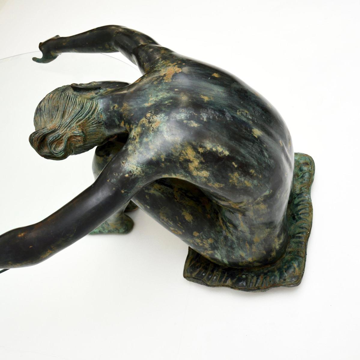 Vintage Sculptural Bronze Coffee Table For Sale 4