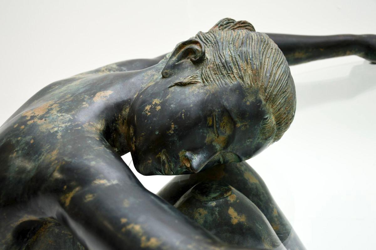 Late 20th Century Vintage Sculptural Bronze Coffee Table For Sale
