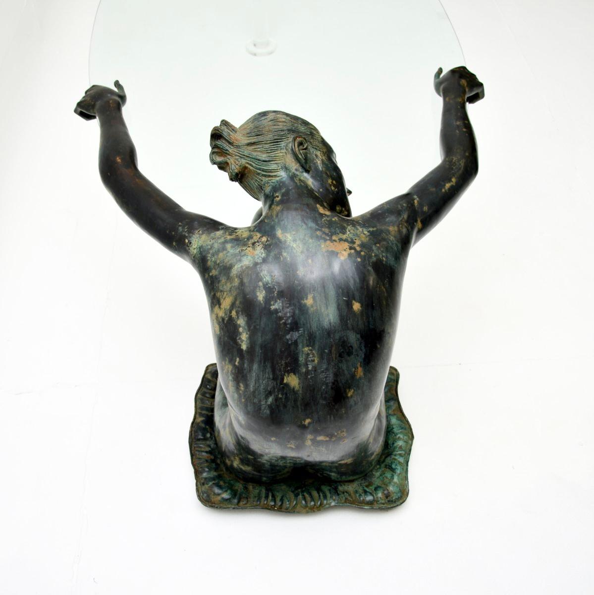 Vintage Sculptural Bronze Coffee Table For Sale 2