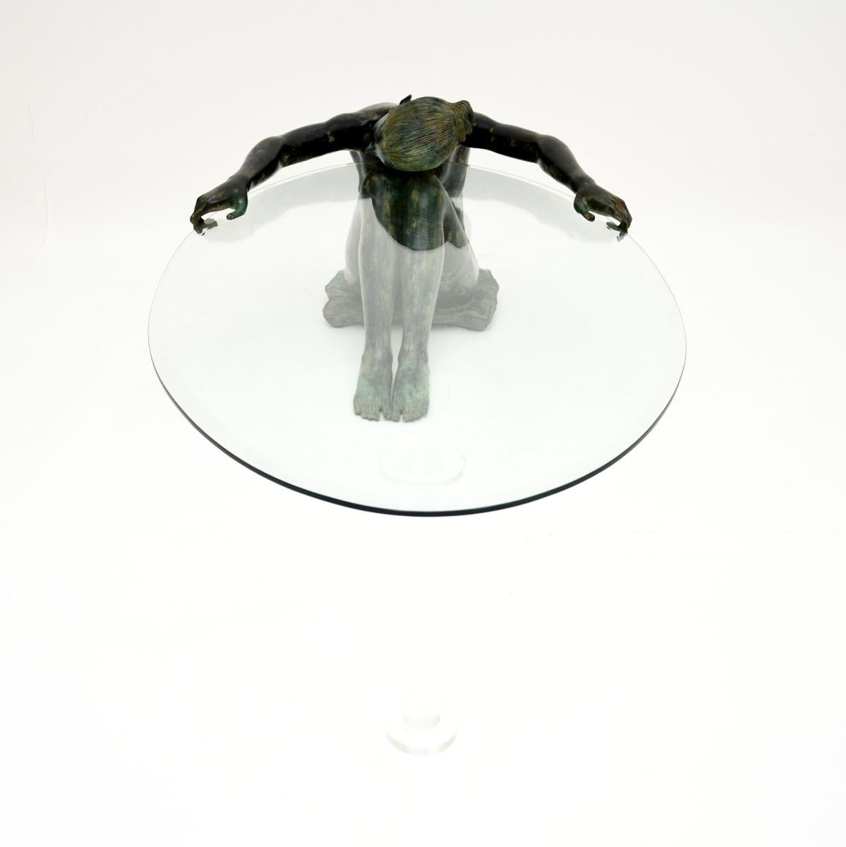 Vintage Sculptural Bronze Coffee Table In Good Condition For Sale In London, GB