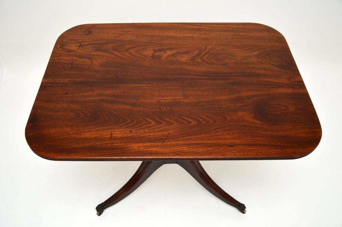 Early 19th Century Antique Regency Period Tilt Top Table For Sale