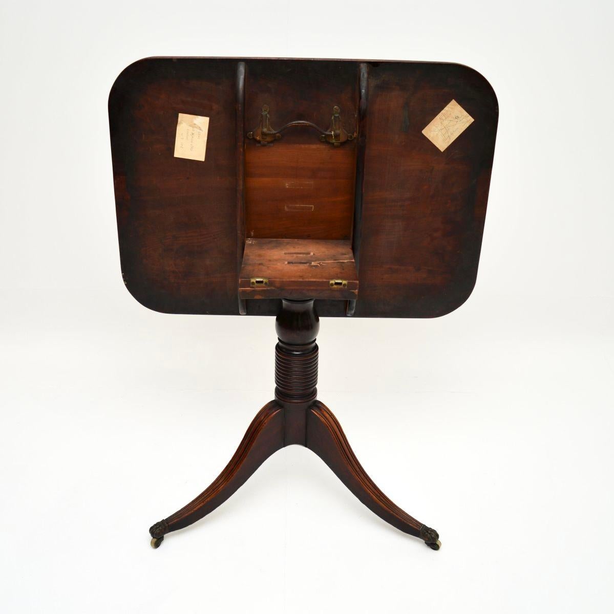 Antique Regency Period Tilt Top Table For Sale 1