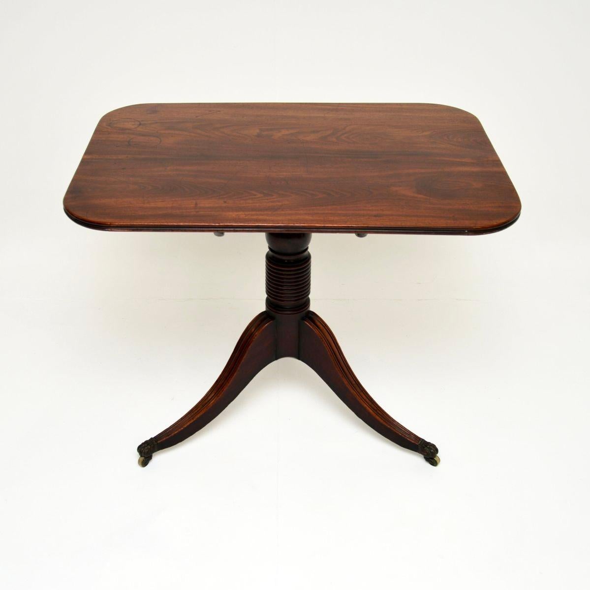 British Antique Regency Period Tilt Top Table For Sale