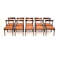 Set of Ten Vintage Danish Dining Chairs by Ole Wanscher