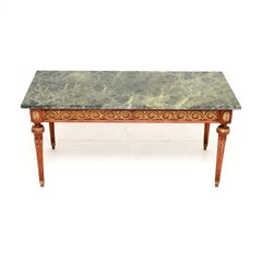 Antique French Marble Top Coffee Table