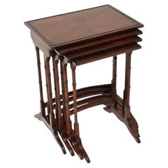Antique Edwardian Nest of Four Tables