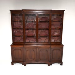 Antique Edwardian Breakfront Bookcase
