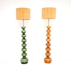 Pair of Vintage Ceramic Bubble Floor Lamps by Kaiser Leuchten