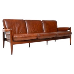 Dänisches Vintage-Ledersofa