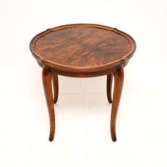 Antique Figured Walnut Pie Crust Coffee / Occasional Table