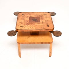 Swedish Art Deco Inlaid Satin Birch Occasional Table
