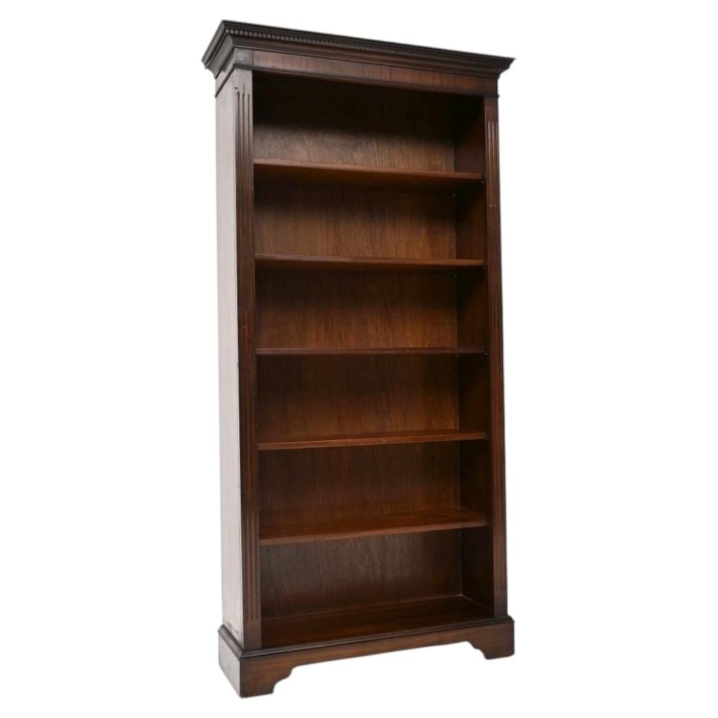 Antique Georgian Style Open Bookcase For Sale