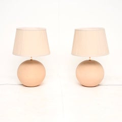 Pair of Vintage French Ceramic Lamps