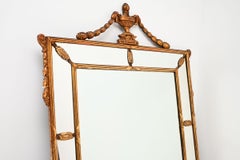 Antique Adam Style Giltwood Mirror