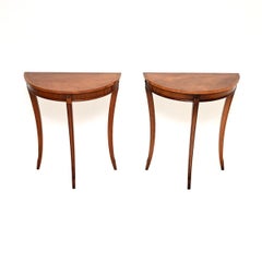 Pair of Antique Regency Style Console Tables