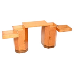 Art Deco Birdseye Maple Dressing Table / Desk