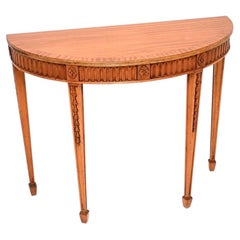 Antique Georgian Style Satinwood Console Table