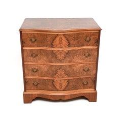 Antique Serpentine Burr Walnut Chest of Drawers