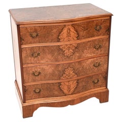 Antique Serpentine Burr Walnut Chest of Drawers
