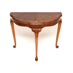 Antique Burr Walnut Console Table