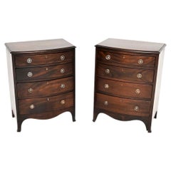 Pair of Antique Bow Fronted Chest of Drawers