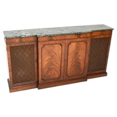 Antique Marble Top Grill Front Sideboard