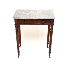 Antique Regency Period Marble Top Side Table