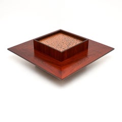Danish Vintage Copper and Wood Coffee Table