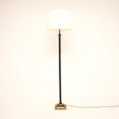 Antique Neoclassical Style Brass and Enamelled Tole Floor Lamp