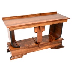 Art Deco Figured Walnut Console Table