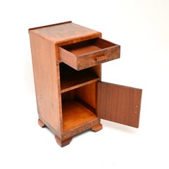 Art Deco Burr Walnut Bedside Cabinet